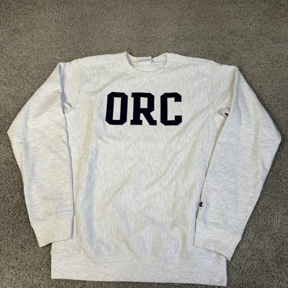 Champion Sweatshirt Youth YXL 14-16 Gray ORC Reverse Weave Fleece Pullover